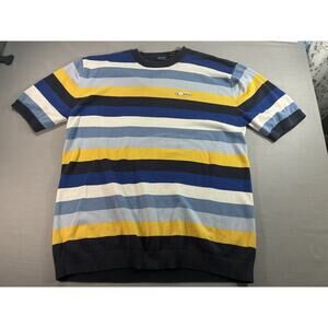 Enyce Striped Knit Sweater Shirt Mens XXXL Short Sleeve Streetware BigTall Retro